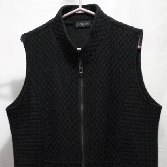 Women's Casual Zip Up Vest Jacket. Black. - Picture 1 of 7